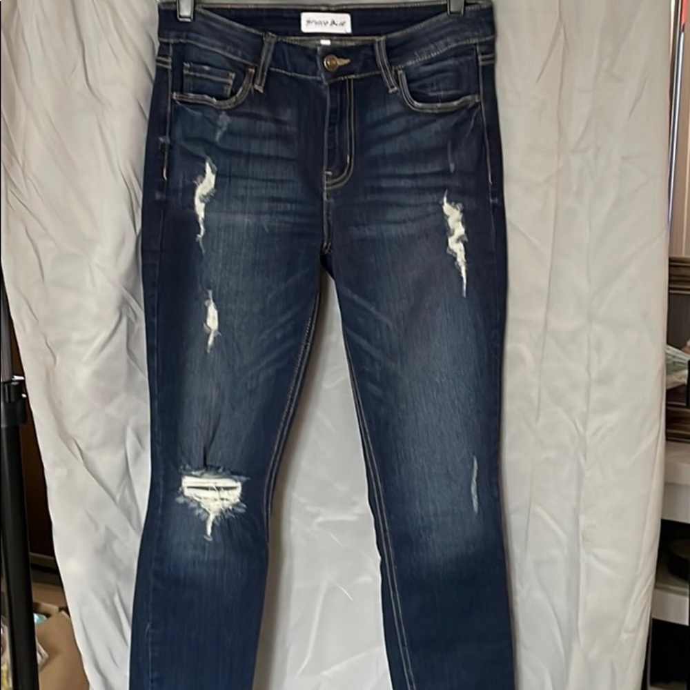 Studio Blue Distressed Skinny Jeans